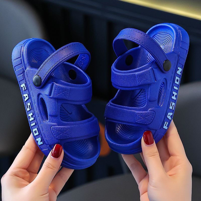 P children's slippers new summer two-in-one cool slippers soft-soled non-slip boys sandals two wear student beach shoes