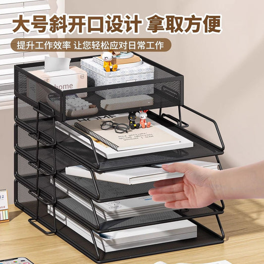 P metal desktop storage rack