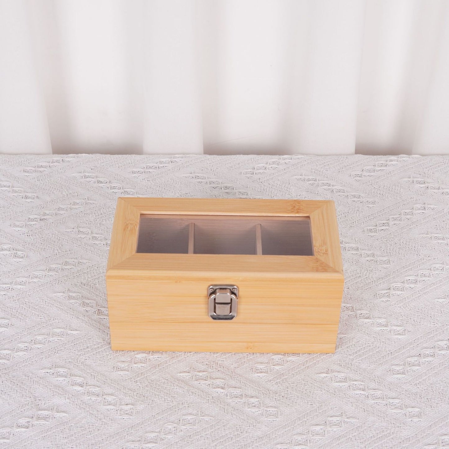 P Bamboo Wood Doge Wenwan Walnut Storage Box Babao Tea Coffee Storage Box Yagli Board Transparent Solid Wood Finishing Box