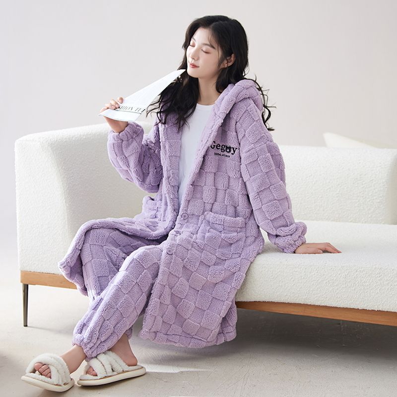 P winter plush pajama set