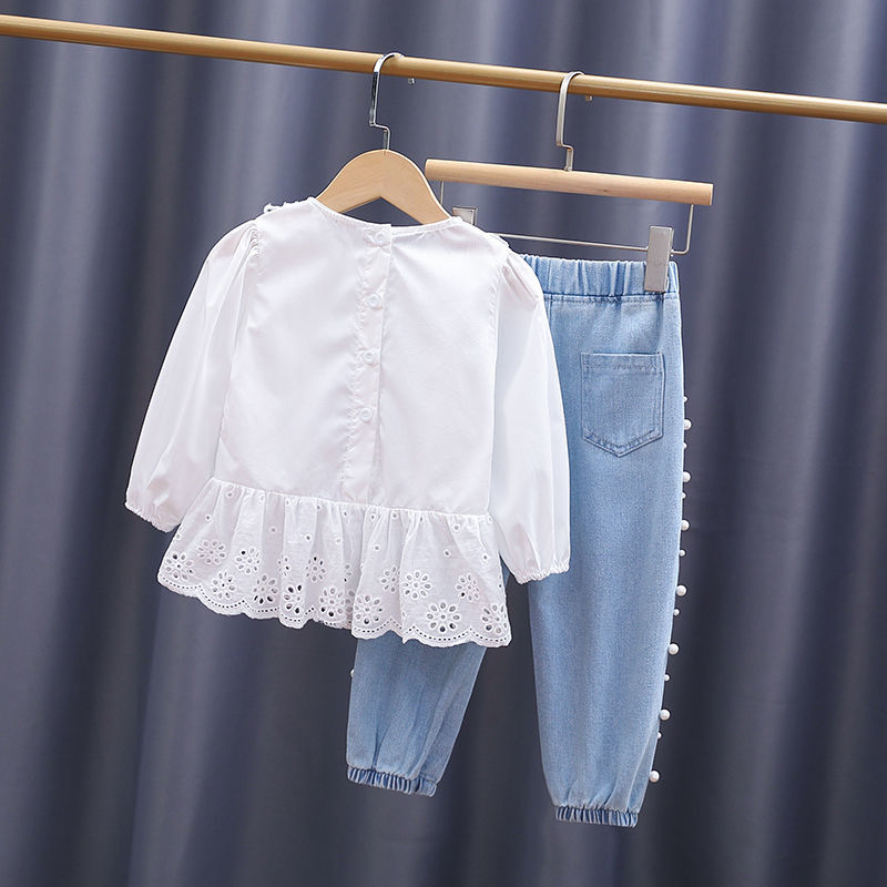 A Children's Denim Pants Set