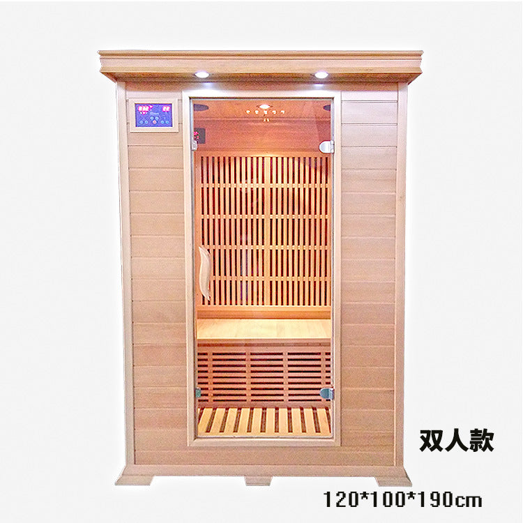 A Solid wood single and double household mobile steam room