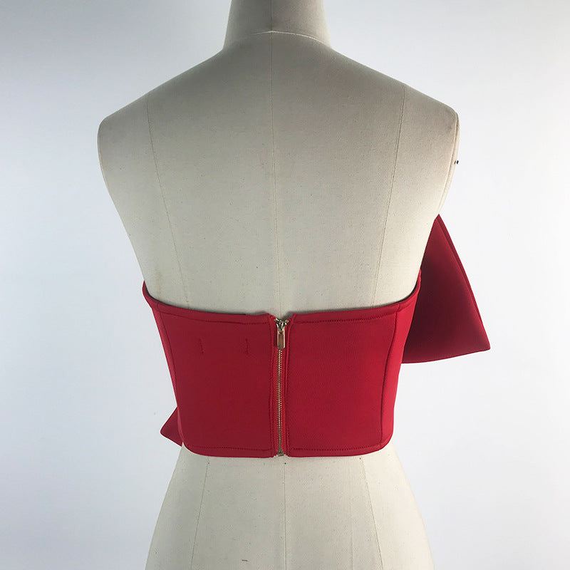 A sexy tube top halter bow