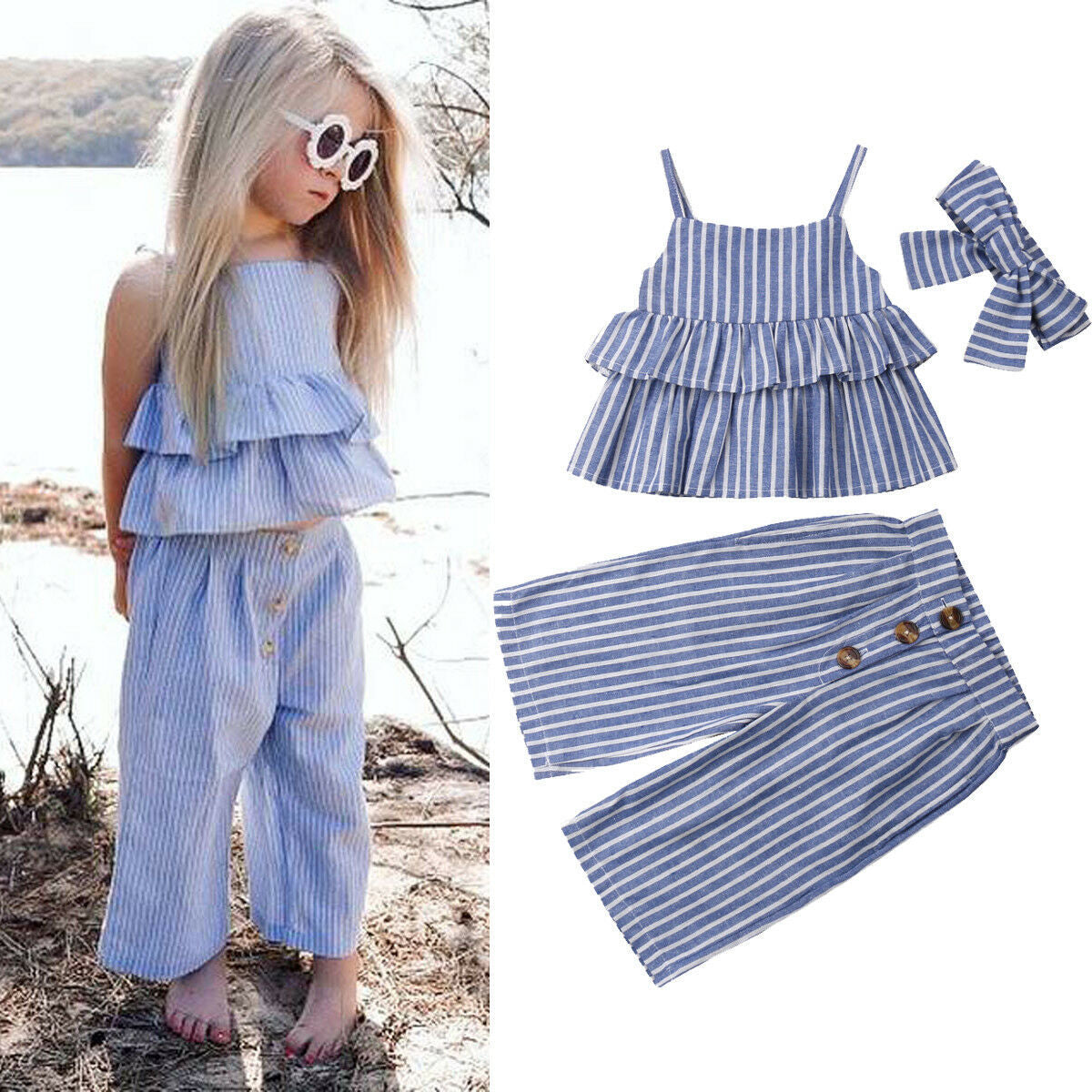 A ins, popular girls and children's sling suits