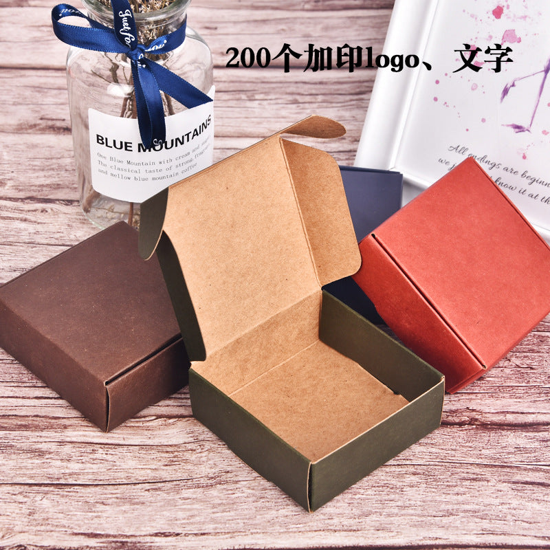 Retro handmade soap box color matching packaging box soap small carton kraft paper packaging box jewelry box printing MOQ: 500PIECE - Mixbatch
