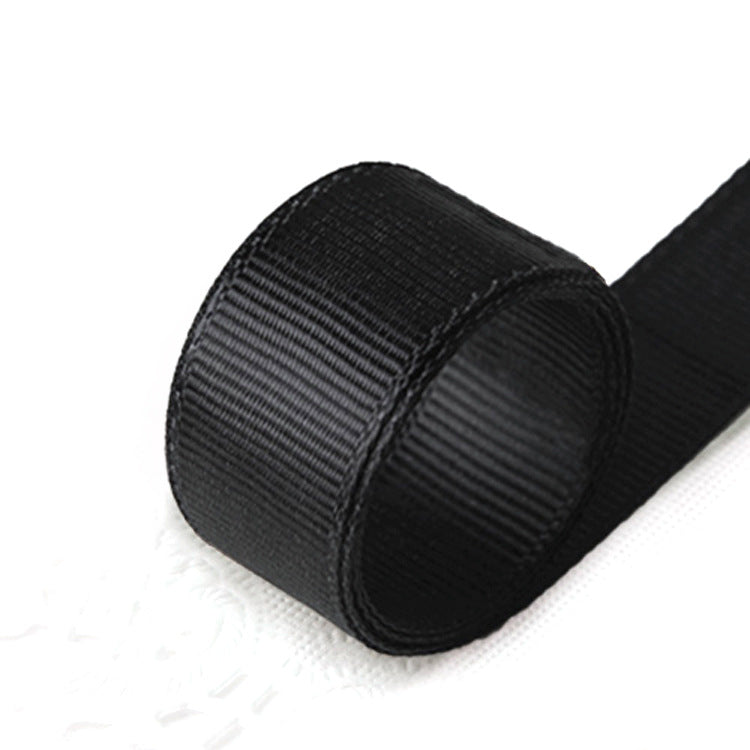 A gift box packaging decoration 25MM black threaded webbing clothing luggage accessories polyester threaded belt 25 yards/roll MOQ: 5O ROLL - Mixbatch