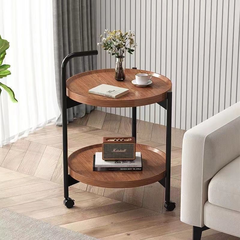 P with wheel coffee table small table retro trolley artificial board