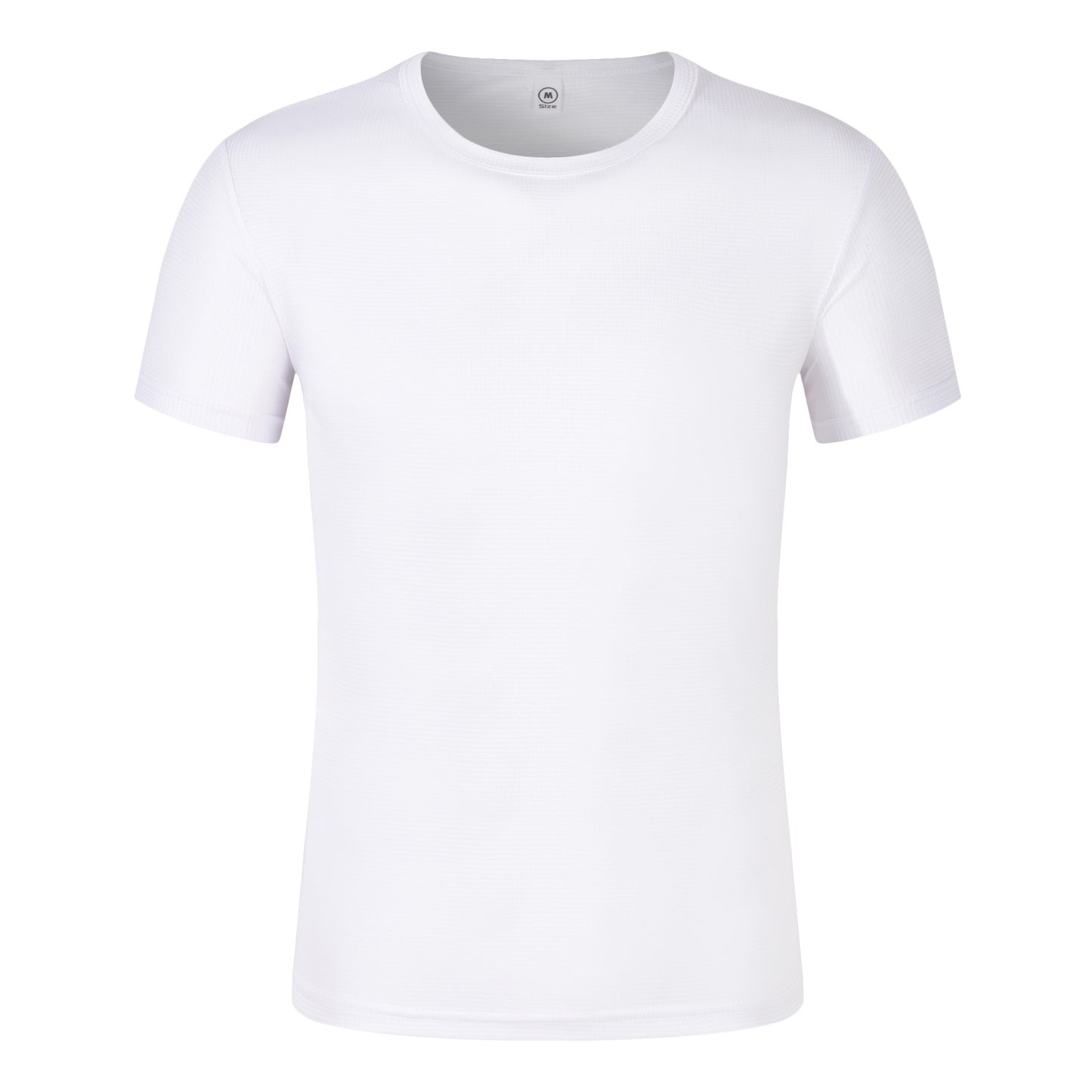 A Cross-border e-commerce light and thin milk silk solid color short-sleeved men's T-shirt hot sublimation printing bottoming shirt manufacturer wholesale - Mixbatch