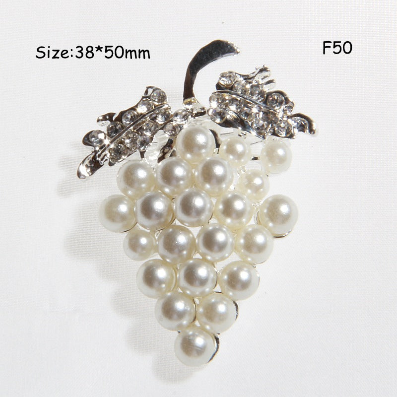 A Korean flower small brooch pin, alloy silk scarf buckle dual-purpose accessory collar pin - Mixbatch