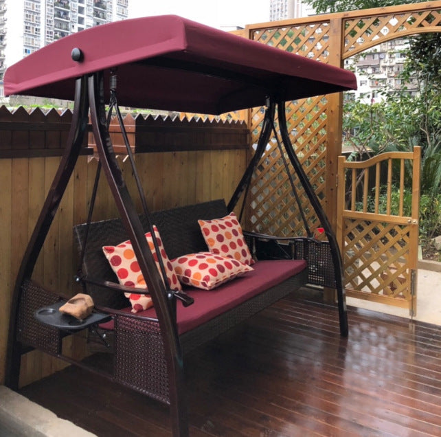 A outdoor swing rocking chair