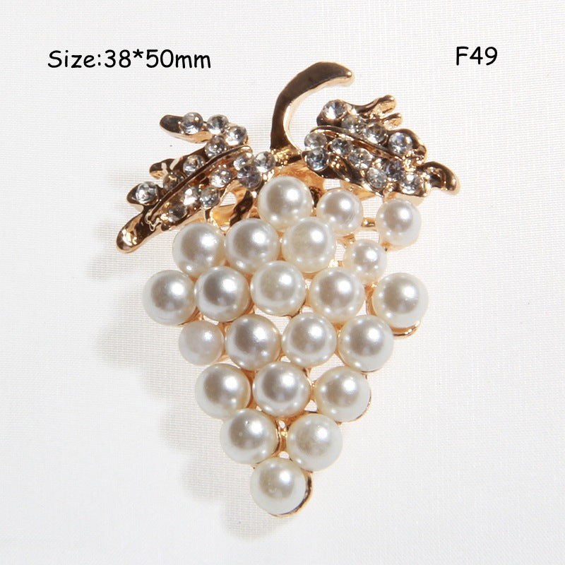 A Korean flower small brooch pin, alloy silk scarf buckle dual-purpose accessory collar pin - Mixbatch