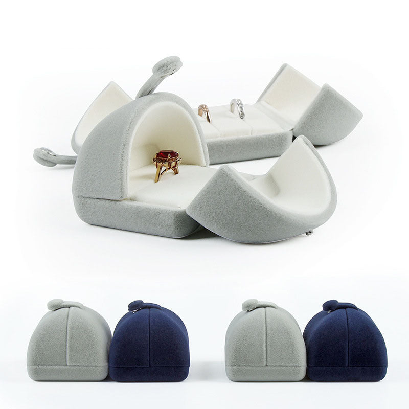 A flannel jewelry box
