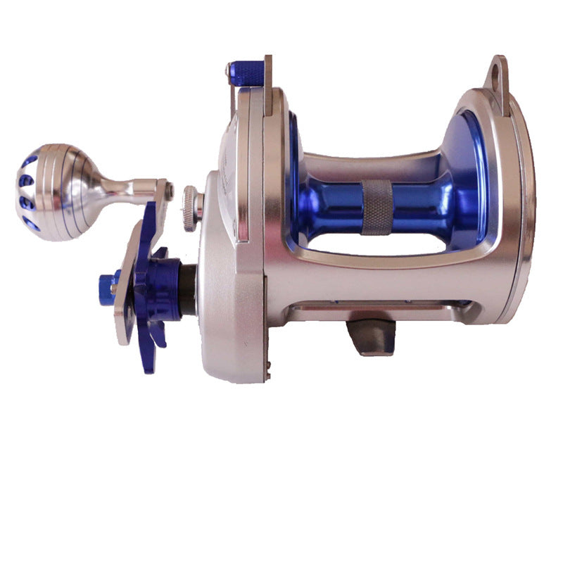A Metal boat fishing wheel TR10000 sea fishing trolling South oil drum wheel 30KG brake anti-corrosion fishing wheel