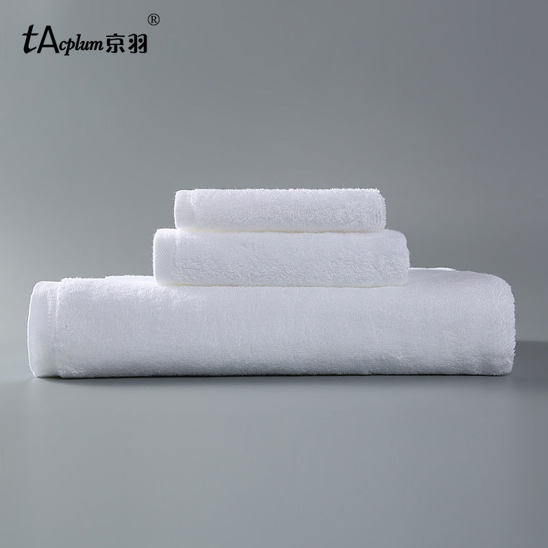 Hotel towels Bath towels Three-piece cotton white beauty gifts Hotel hotel bath Flat woven towels
