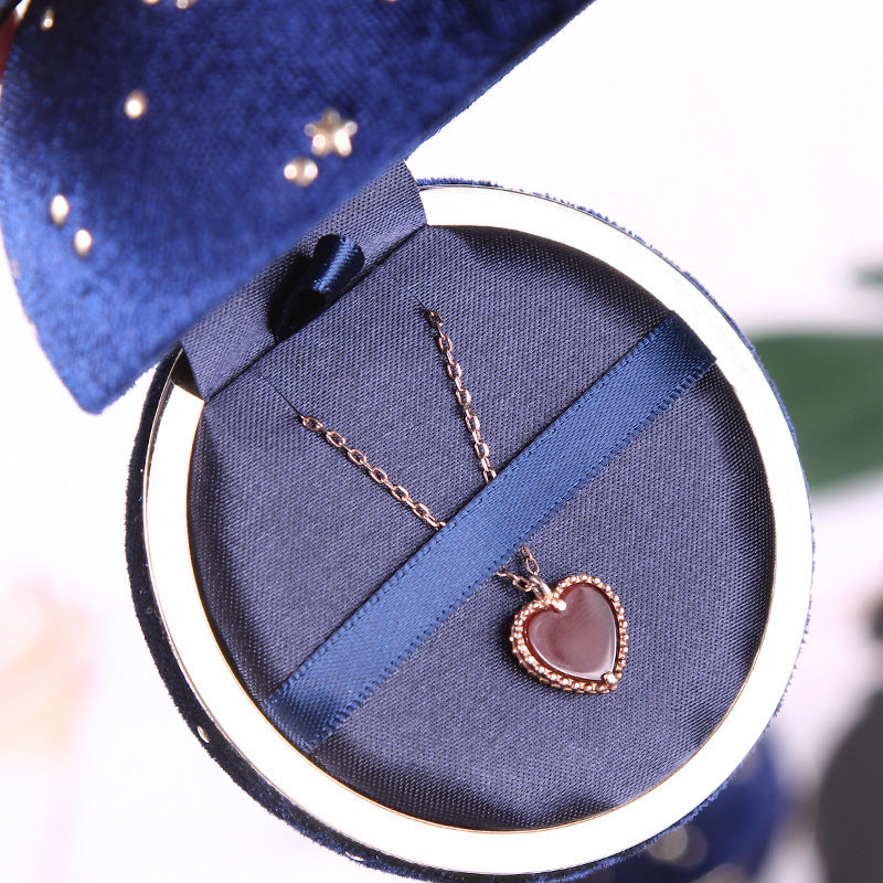 A Round Gypsy Flannel Jewelry Box