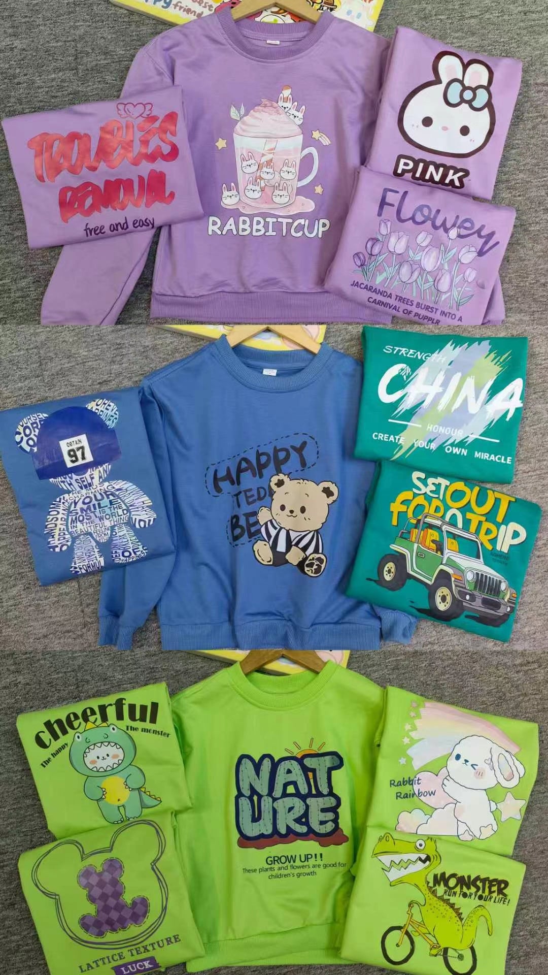 B3-M34 Spring and Autumn cotton New Children's Sweater Children's Long Sleeve Top - Mixbatch