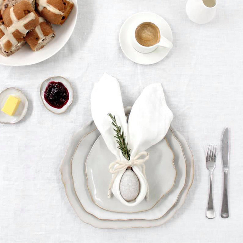 A Creative Personality Ceramic Plate Nordic Tableware Hotel Western Food Plate Steak Pasta Plate Salad Bowl