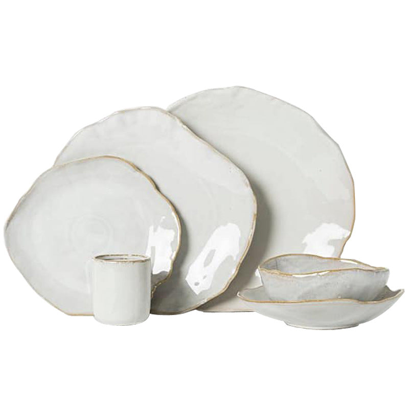 A Creative Personality Ceramic Plate Nordic Tableware Hotel Western Food Plate Steak Pasta Plate Salad Bowl