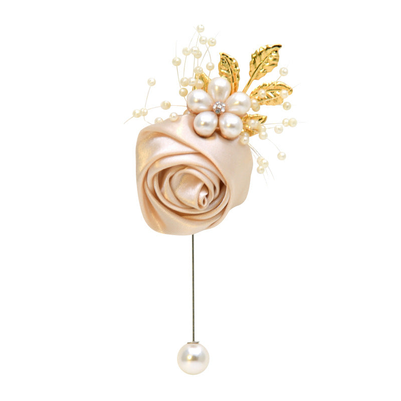 A Eternal Angel 809 Simulation Flower Corsage Forged Cloth Wedding Accessories Men and Women Wedding Bride Groom Corsage\ - Mixbatch