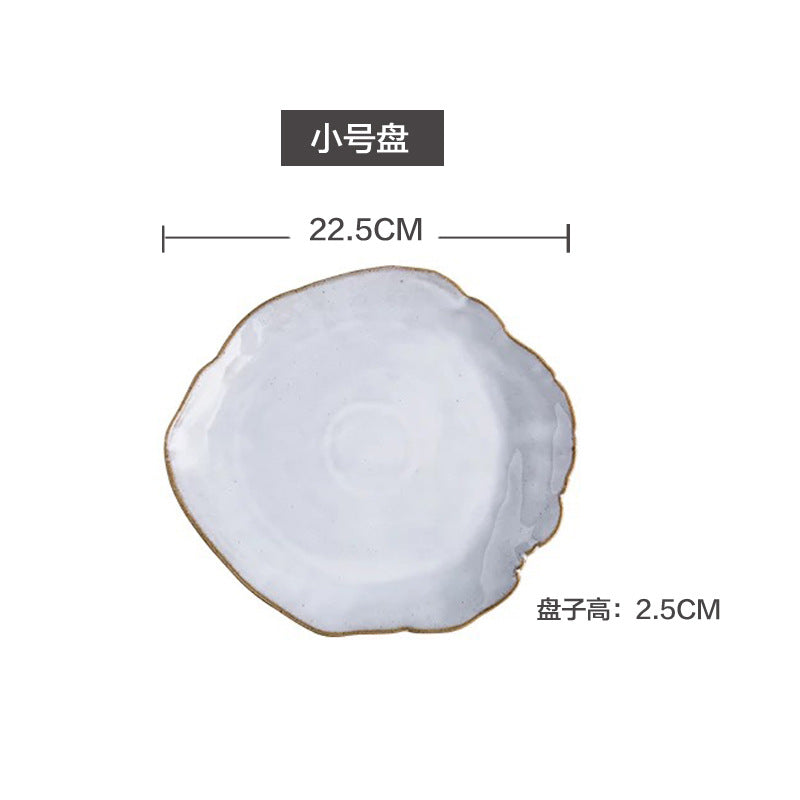 A Creative Personality Ceramic Plate Nordic Tableware Hotel Western Food Plate Steak Pasta Plate Salad Bowl