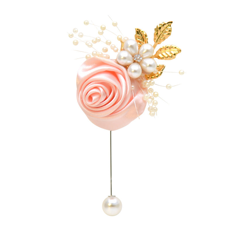 A Eternal Angel 809 Simulation Flower Corsage Forged Cloth Wedding Accessories Men and Women Wedding Bride Groom Corsage\ - Mixbatch