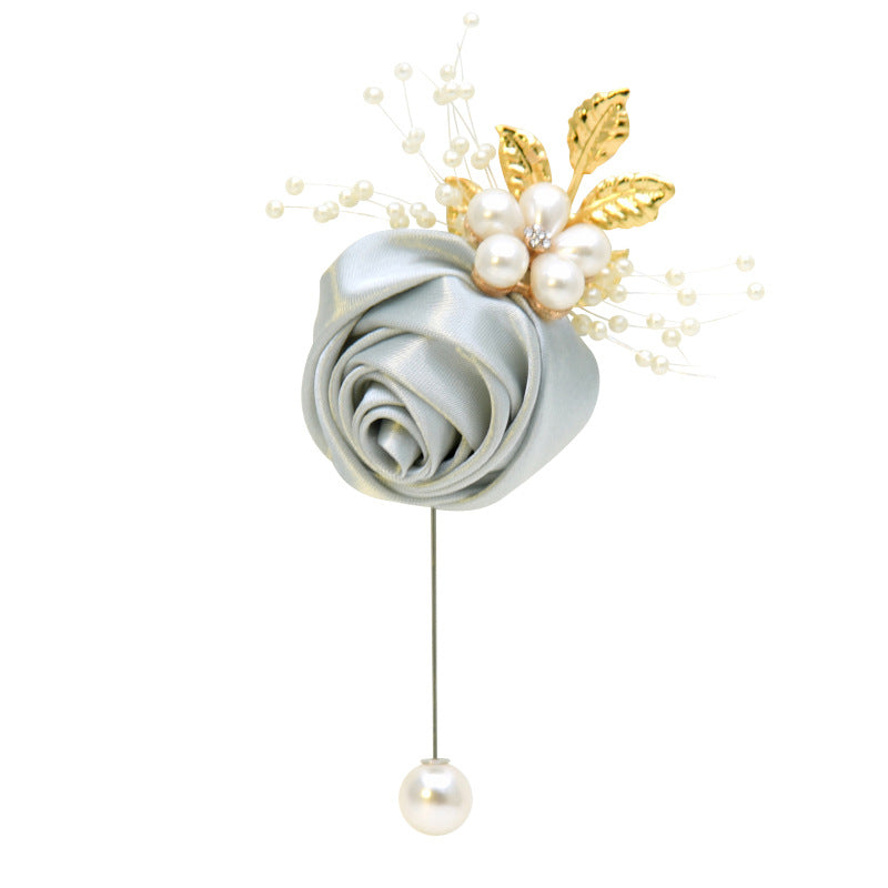 A Eternal Angel 809 Simulation Flower Corsage Forged Cloth Wedding Accessories Men and Women Wedding Bride Groom Corsage\ - Mixbatch