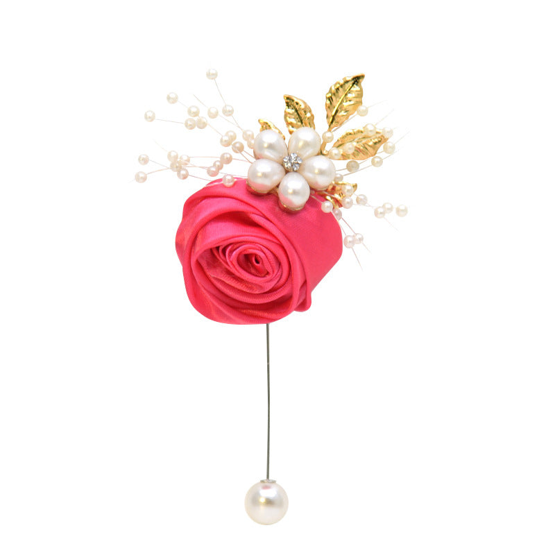 A Eternal Angel 809 Simulation Flower Corsage Forged Cloth Wedding Accessories Men and Women Wedding Bride Groom Corsage\ - Mixbatch