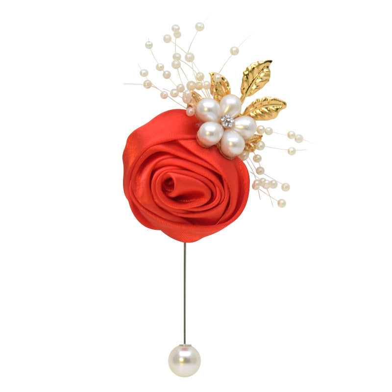 A Eternal Angel 809 Simulation Flower Corsage Forged Cloth Wedding Accessories Men and Women Wedding Bride Groom Corsage\ - Mixbatch