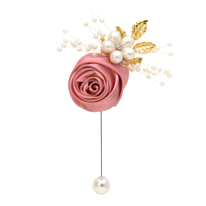 A Eternal Angel 809 Simulation Flower Corsage Forged Cloth Wedding Accessories Men and Women Wedding Bride Groom Corsage\ - Mixbatch