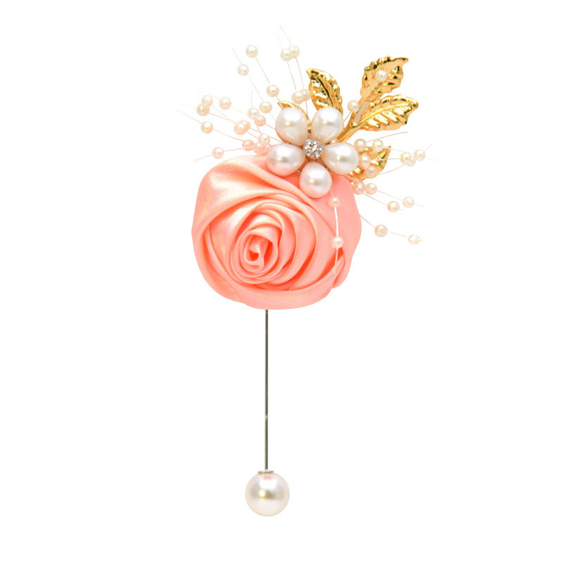 A Eternal Angel 809 Simulation Flower Corsage Forged Cloth Wedding Accessories Men and Women Wedding Bride Groom Corsage\ - Mixbatch