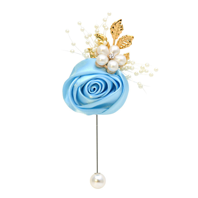 A Eternal Angel 809 Simulation Flower Corsage Forged Cloth Wedding Accessories Men and Women Wedding Bride Groom Corsage\ - Mixbatch