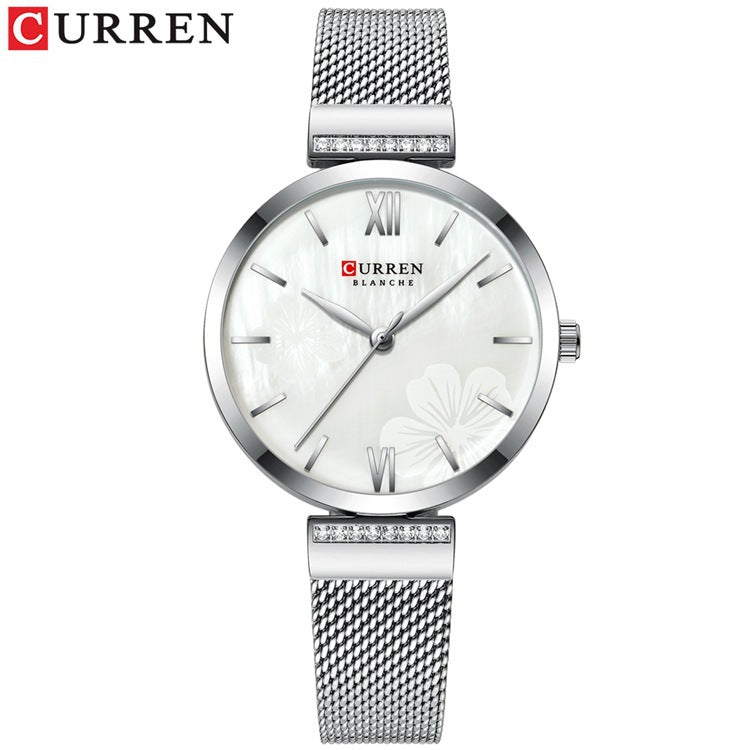A 9067 Casual Quartz Water Watch Steel Belt Women's Watch Fashion Temperament Women's Watch - Mixbatch