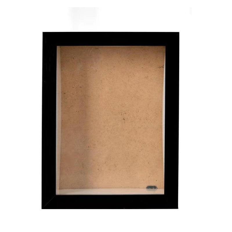 A MDF three-dimensional photo frame DIY table hollow 4cm immortal flower specimen frame wall hanging frame square building block Lego picture frame