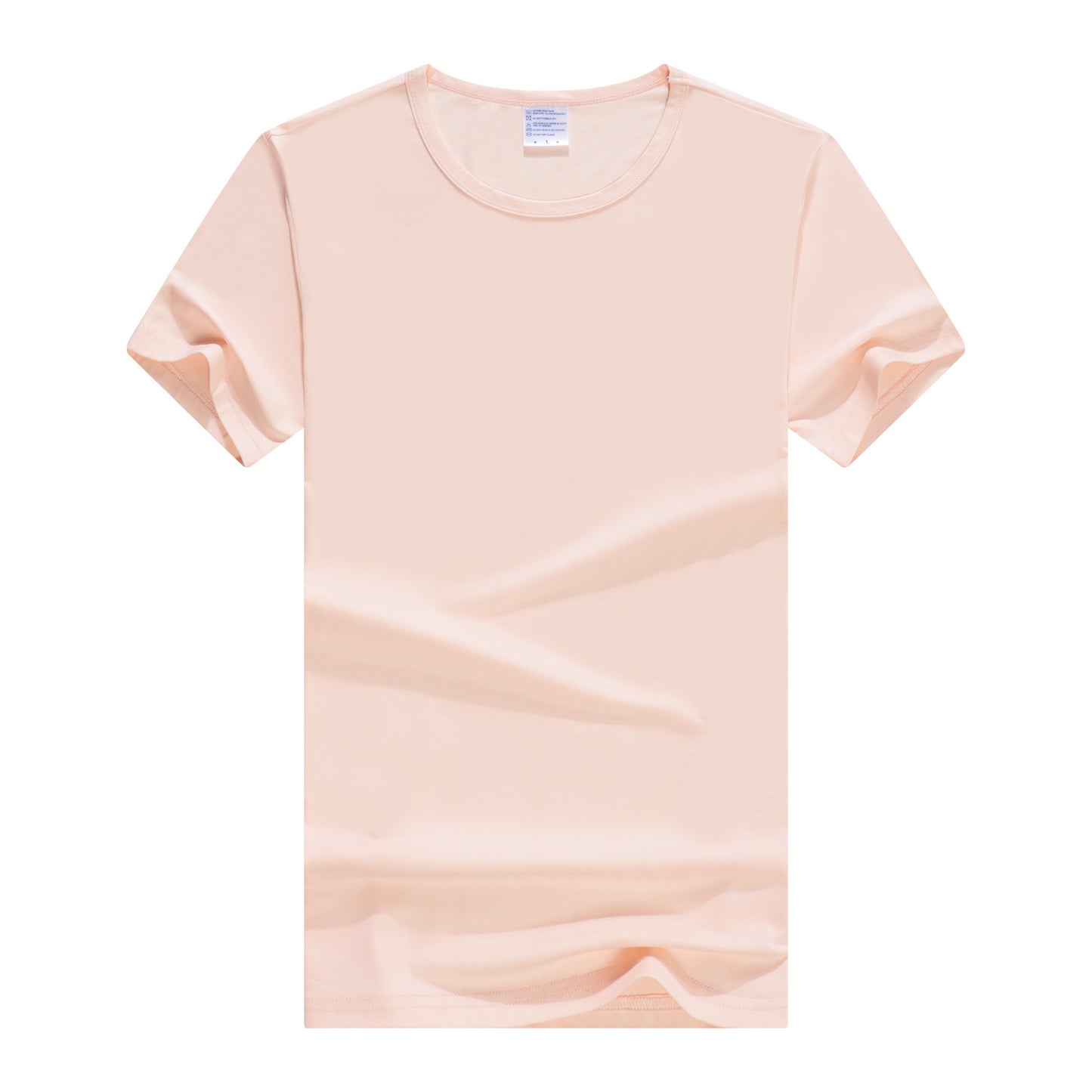 A Cross-border e-commerce light and thin milk silk solid color short-sleeved men's T-shirt hot sublimation printing bottoming shirt manufacturer wholesale - Mixbatch