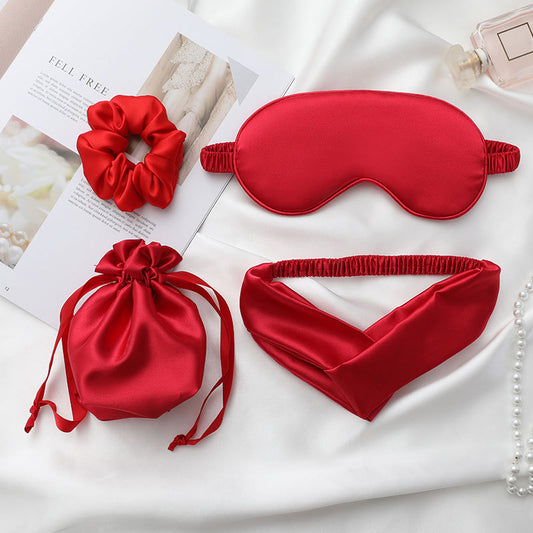 A four-piece set of blindfold hair band