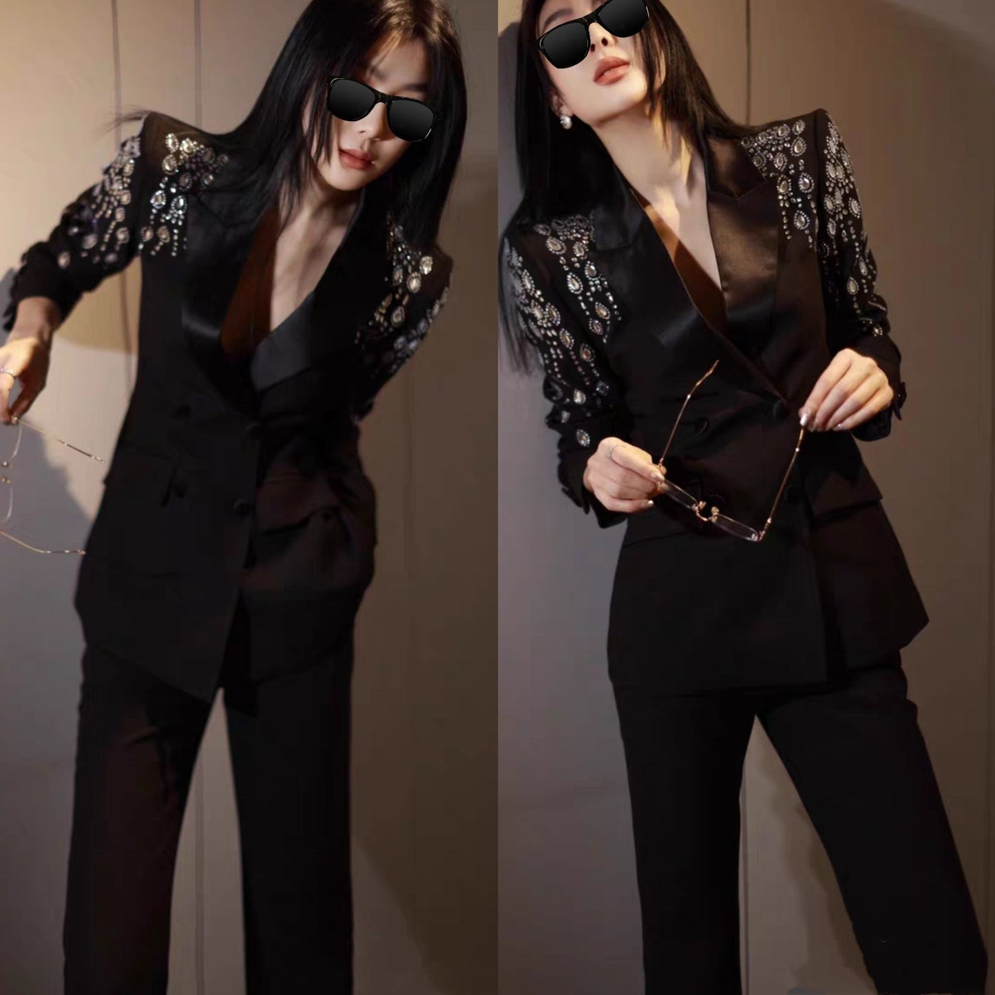 A diamond-encrusted suit