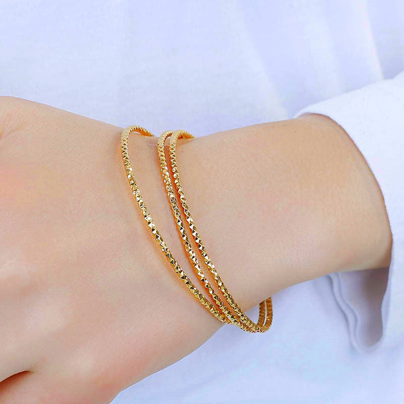 A sand gold jewelry gold bracelet bracelet bracelet glossy bracelet - Mixbatch