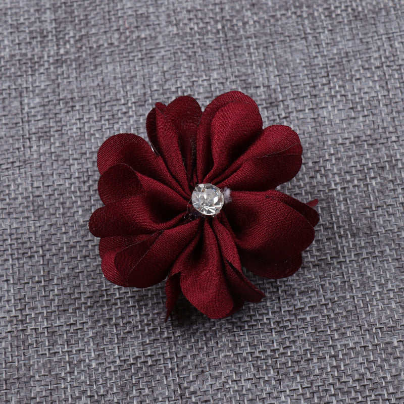 A Korean fabric DIY handmade hair accessories head accessories hot brick litmus flower jewelry accessories brooch flower - Mixbatch
