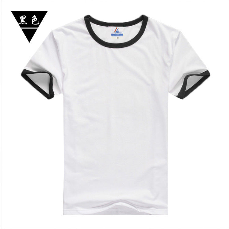 A Cross-border e-commerce light and thin milk silk solid color short-sleeved men's T-shirt hot sublimation printing bottoming shirt manufacturer wholesale - Mixbatch
