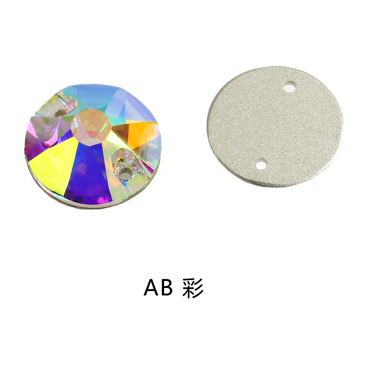 A Crystal Slot Hole Flat Bottom Drill Apparel Accessories AB Color Round Hand Seam Drill Speed AliExpress Explosive Double Hole Glass Drill - Mixbatch