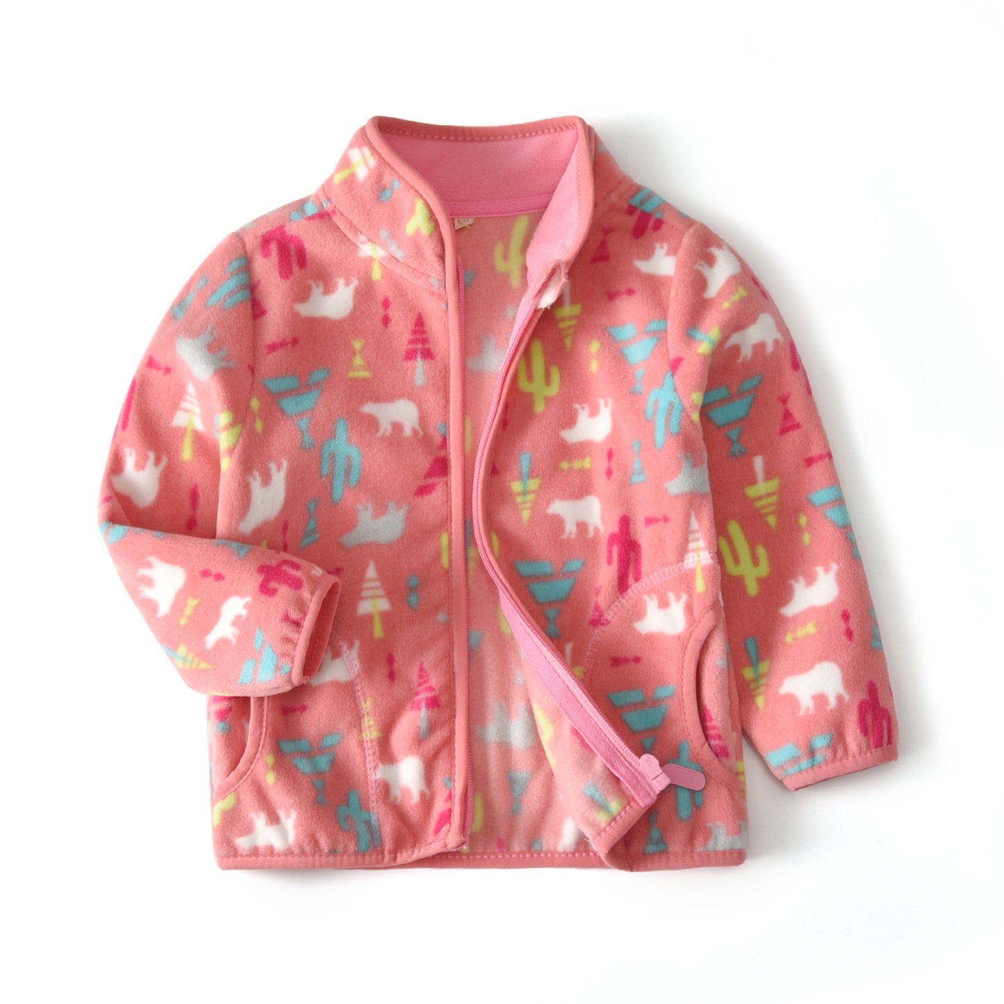 A children's warm fleece jacket for winter