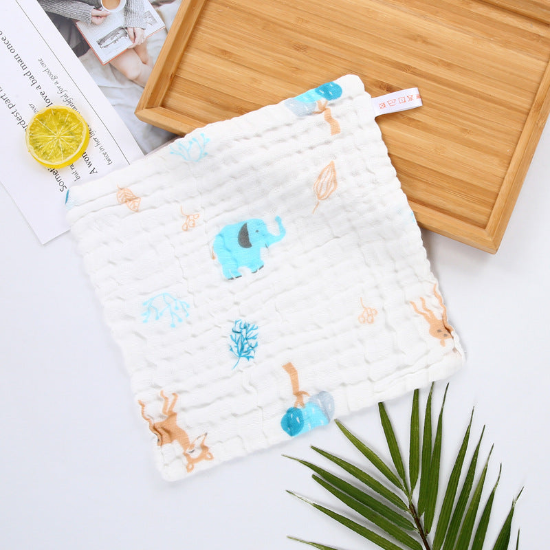 A 30 * 30 six-layer gauze square towel newborn baby towel face towel cotton yarn children's towel gauze saliva towel MOQ: 100PIECE - Mixbatch