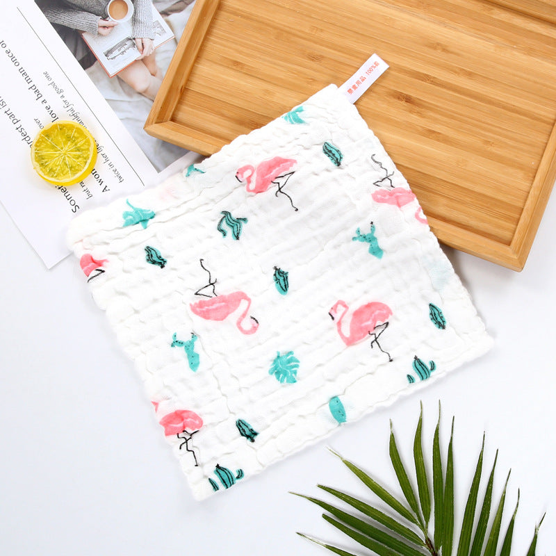 A 30 * 30 six-layer gauze square towel newborn baby towel face towel cotton yarn children's towel gauze saliva towel MOQ: 100PIECE - Mixbatch