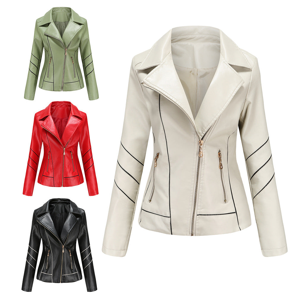 A Ladies PU Leather Jacket