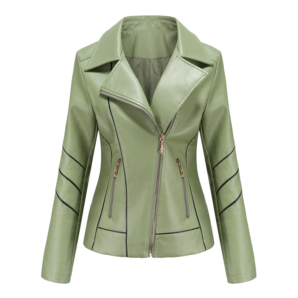 A Ladies PU Leather Jacket