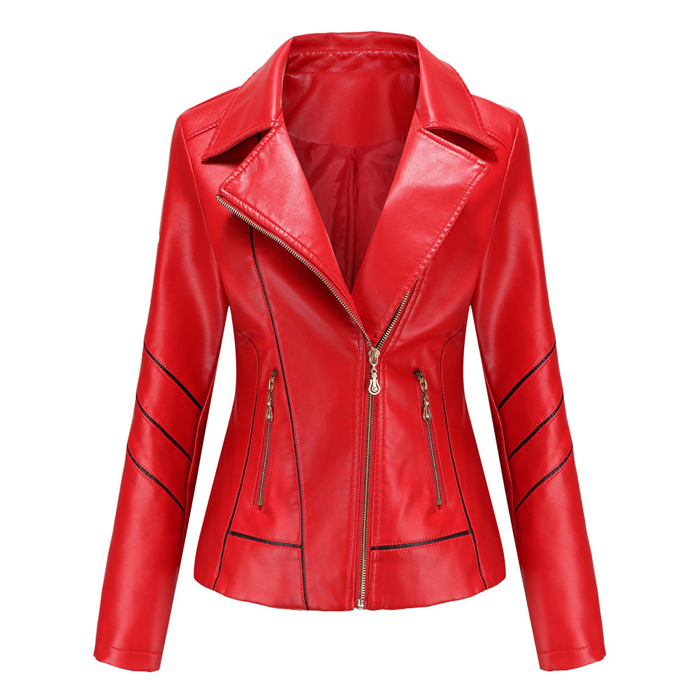 A Ladies PU Leather Jacket