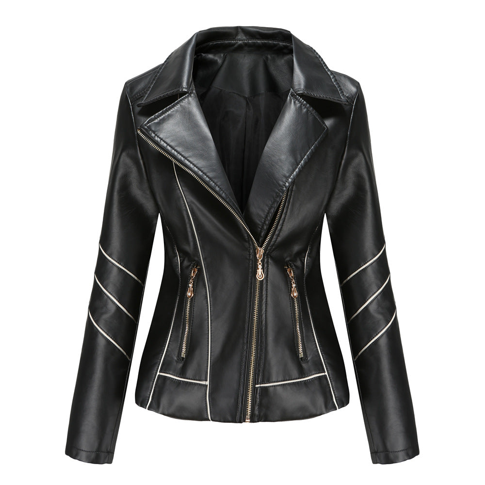 A Ladies PU Leather Jacket