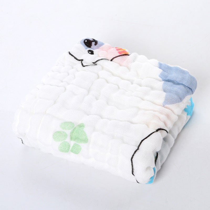 A 30 * 30 six-layer gauze square towel newborn baby towel face towel cotton yarn children's towel gauze saliva towel MOQ: 100PIECE - Mixbatch