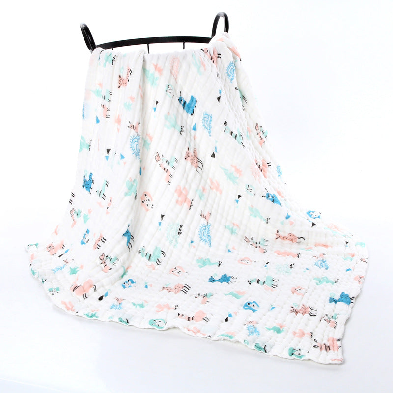 A 30 * 30 six-layer gauze square towel newborn baby towel face towel cotton yarn children's towel gauze saliva towel MOQ: 100PIECE - Mixbatch