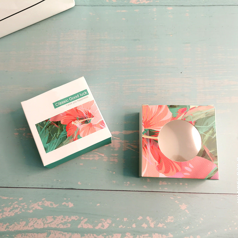 A Handmade soap small pendant packaging box, simple air cushion box, colorful cute jewelry box, sandalwood paper box MOQ: 2000PIECE - Mixbatch